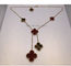 High End Luxurious Vca Magic Alhambra Necklace , Custom Gold Necklace