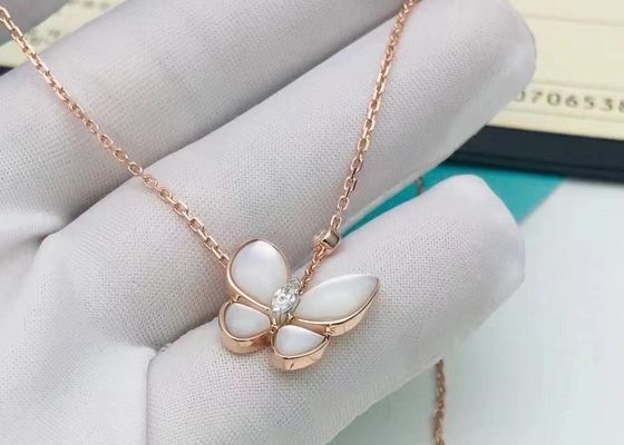 Regalo Diamond Jewelry Van Cleef Butterfly Necklace personalizado elegante de la novia